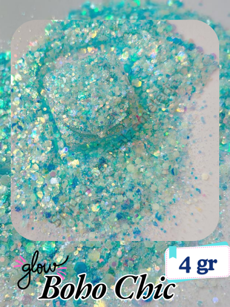 Epoksi- Mum-Makyaj-Tırnak-Sabun Simi Pulu Glitter Boho Chic 4 gr