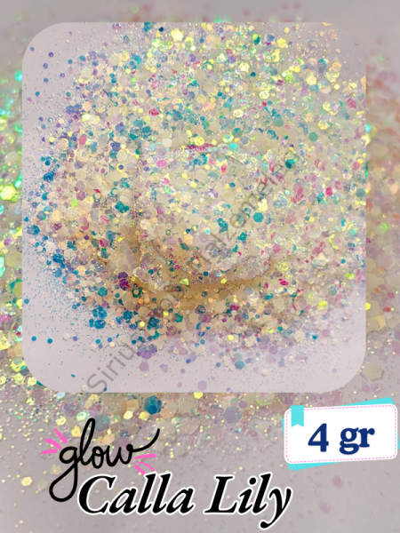 Epoksi- Mum-Makyaj-Tırnak-Sabun Simi Pulu Glitter Calla Lily 4 gr