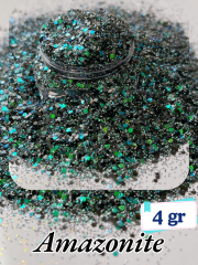 Epoksi- Mum-Makyaj-Tırnak-Sabun Simi Pulu Glitter Amazonite 4 gr