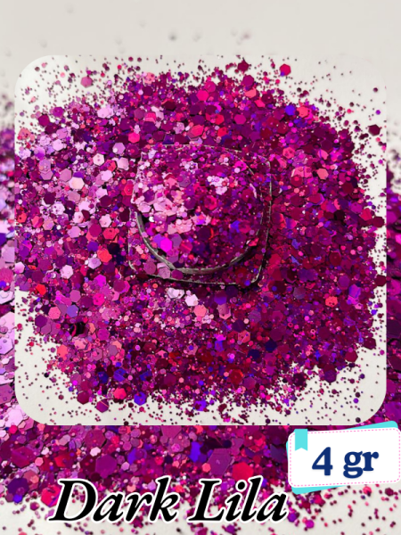 Epoksi- Mum-Makyaj-Tırnak-Sabun Simi Pulu Glitter Dark Lila 4 gr