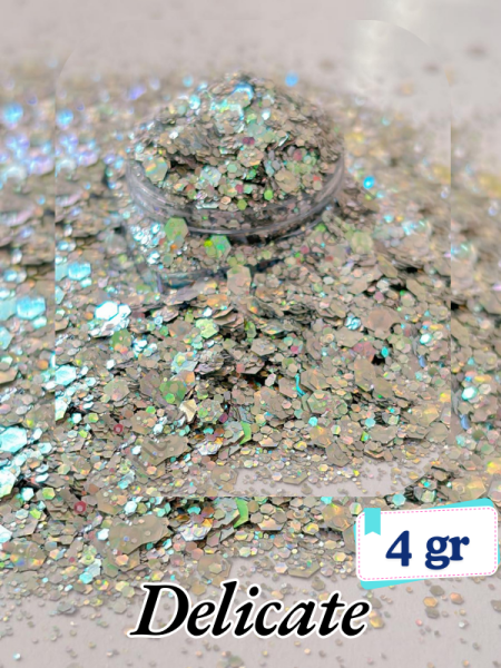 Epoksi- Mum-Makyaj-Tırnak-Sabun Simi Pulu Glitter Delicate 4 gr