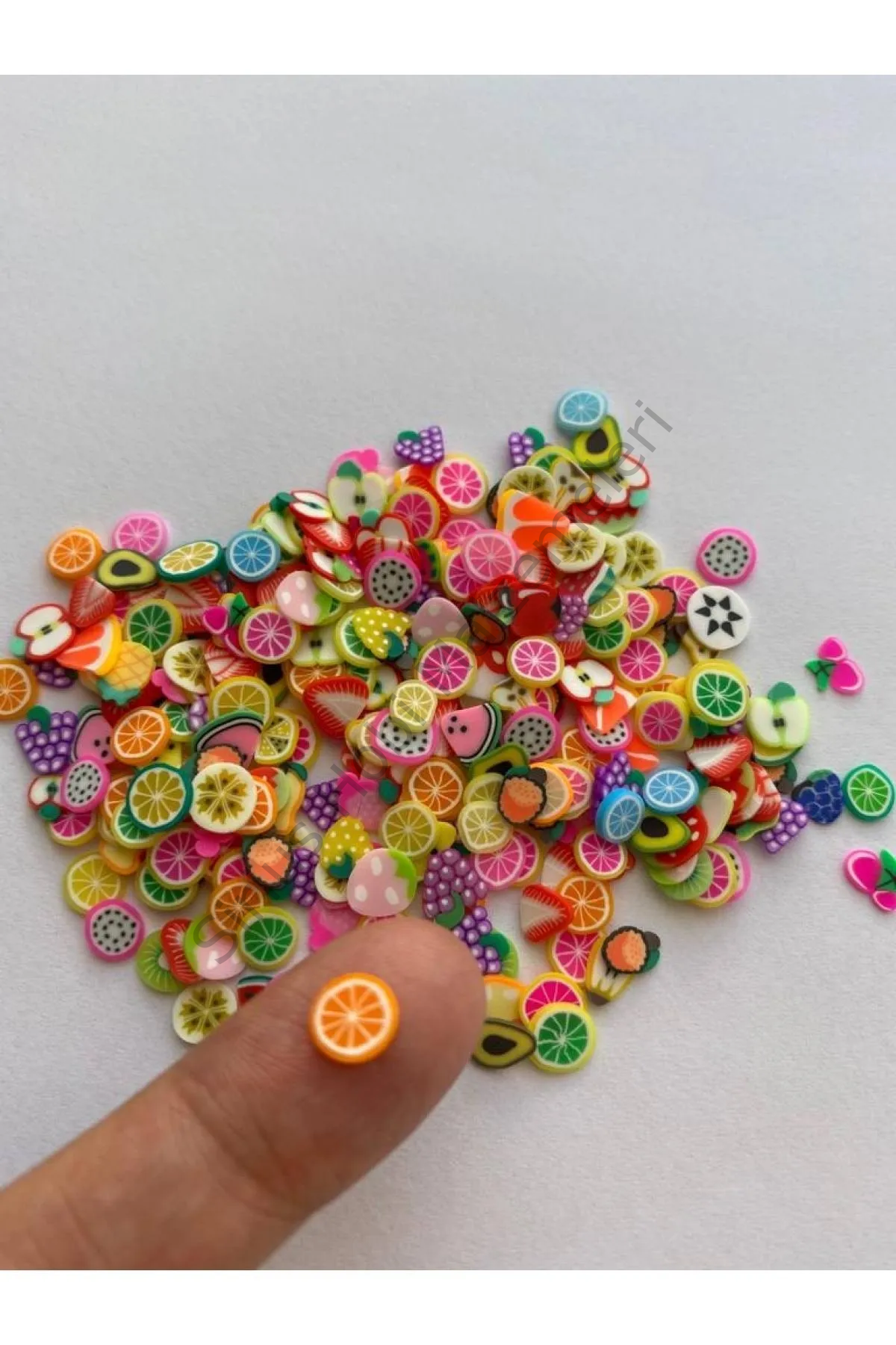 Epoksi Polimer Kil Süslemeler (Fimo Dilimleri) Meyveler 4gr