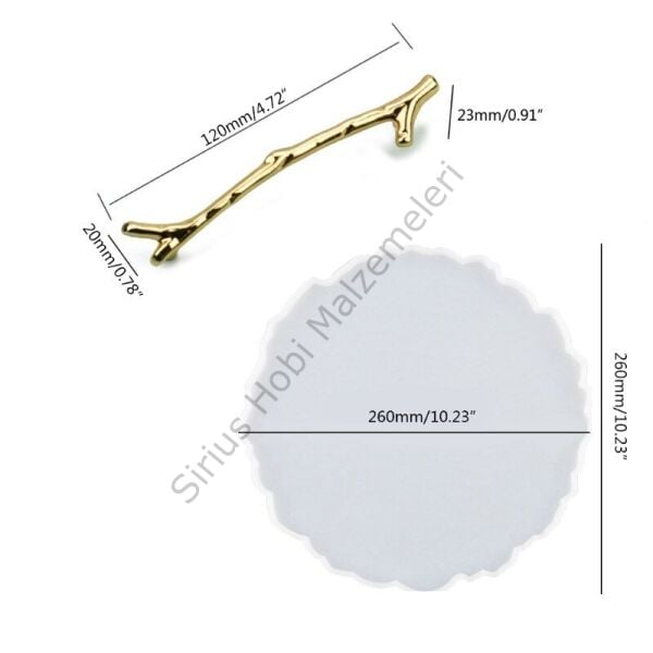 Epoksi 25cm Tepsi Kalıbı Seti