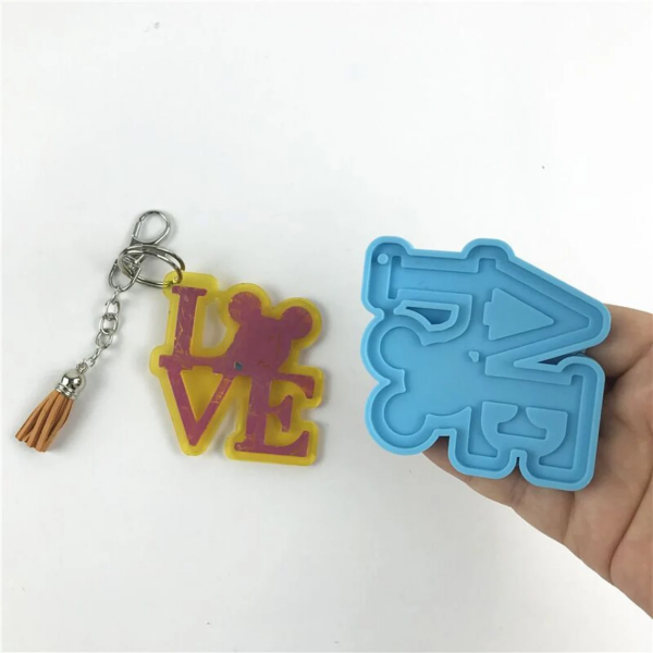 Epoksi Mickey Love Anahtarlık Kalıbı