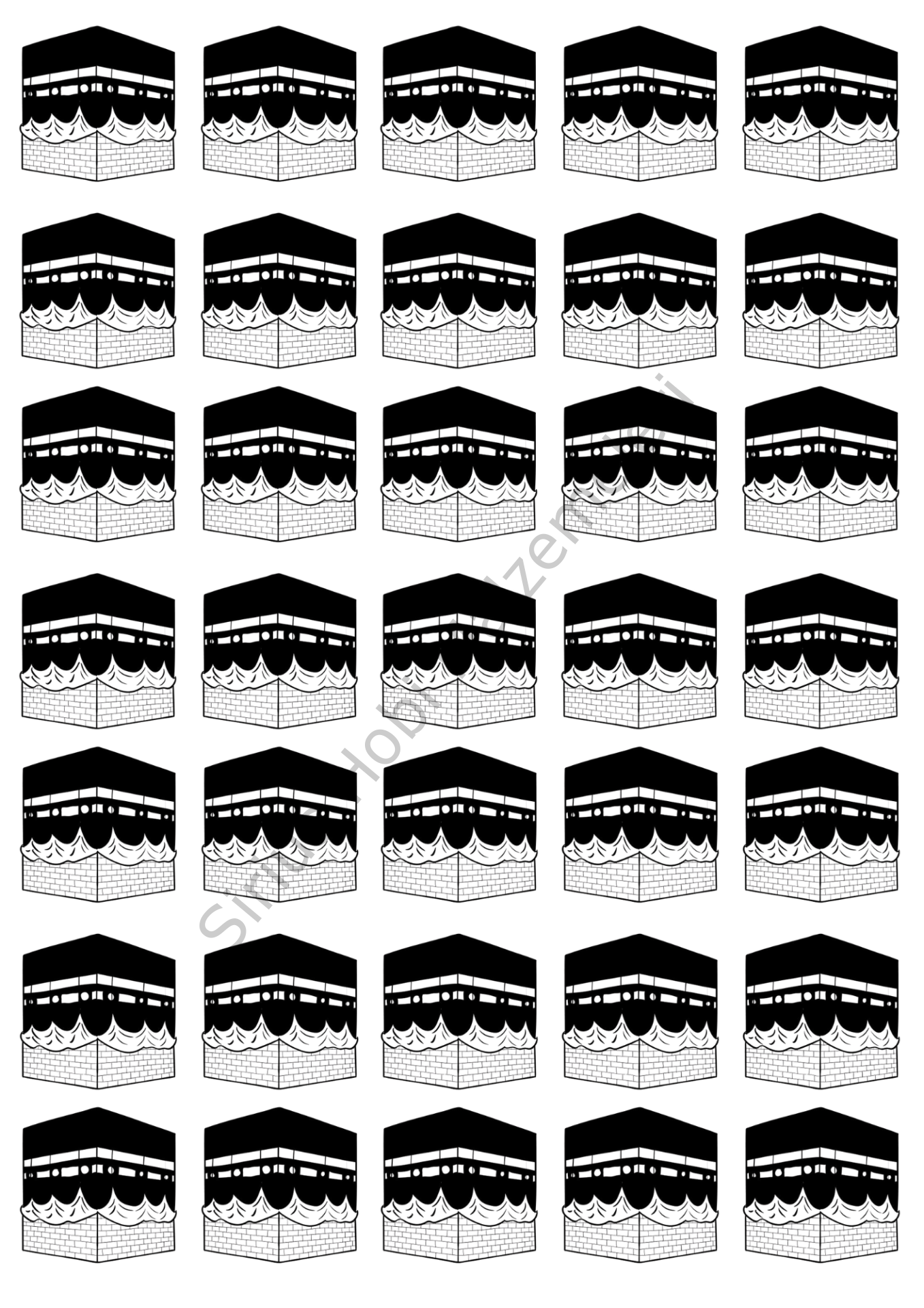 Epoksi Reçine Magnet Anahtarlık Umre Kabe Asetat Baskısı 3.9x3.9 cm A4 Boyutundadır