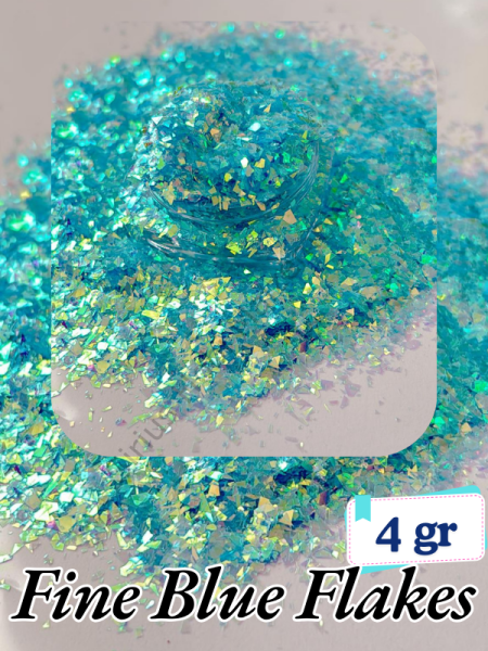 Epoksi- Mum-Makyaj-Tırnak-Sabun Simi Pulu Fine Flakes Blue 4 gr