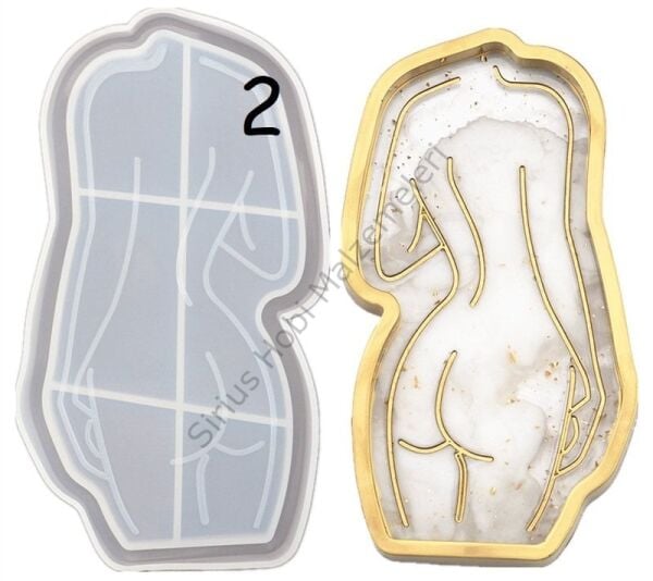 Epoksi Kız Silüeti Silikon Tepsi Sunumluk Yüzüklük  Kalıpları