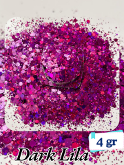 Epoksi- Mum-Makyaj-Tırnak-Sabun Simi Pulu Glitter Dark Lila 4 gr