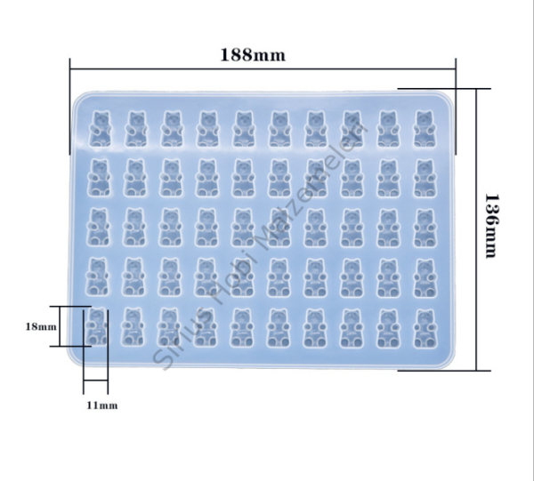 Epoksi Reçine Jelibon Haribo Ayıcık Silikon Kalıbı