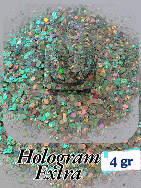 Epoksi- Mum-Makyaj-Tırnak-Sabun Simi Pulu  Hologram Extra 4 gr