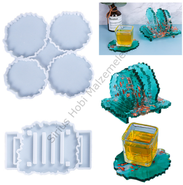 Epoksi Bardak Altlığı Kalıbı Seti