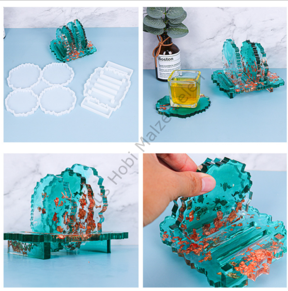 Epoksi Bardak Altlığı Kalıbı Seti