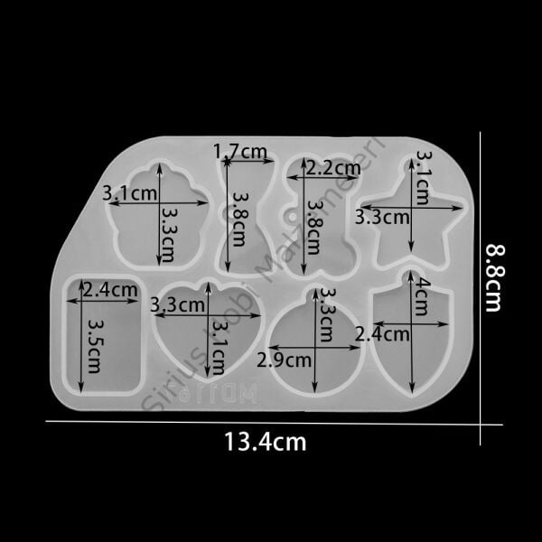 Epoksi Pet İsimlik & Anahtarlık Silikon Kalıbı – Kedi/Köpek Etiketi (13.4×8.8 cm)