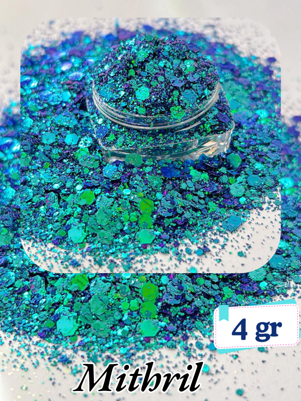 Epoksi- Mum-Makyaj-Tırnak-Sabun Simi Pulu Mithril 4 gr