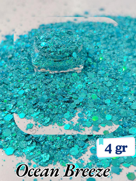 Epoksi- Mum-Makyaj-Tırnak-Sabun Simi Pulu Ocean Breeze 4 gr