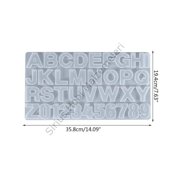 Epoksi Reçine Büyük  Ters Delikli Harf Silikon Kalıbı