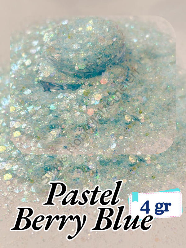 Epoksi- Mum-Makyaj-Tırnak-Sabun Simi Pulu Pastel Berry Blue 4 gr