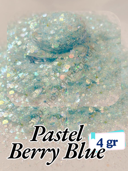 Epoksi- Mum-Makyaj-Tırnak-Sabun Simi Pulu Pastel Berry Blue 4 gr