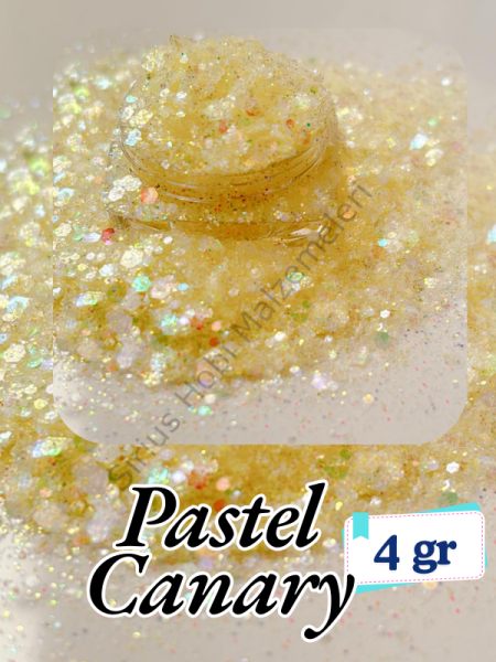 Epoksi- Mum-Makyaj-Tırnak-Sabun Simi Pulu Pastel Canary 4 gr
