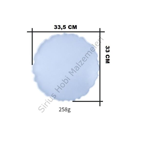 Epoksi 33.5cm Büyük Tepsi Kalıbı