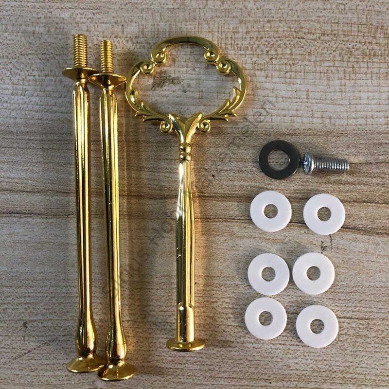 Epoksi 3 Katlı Sunumluk Aparatı Gold