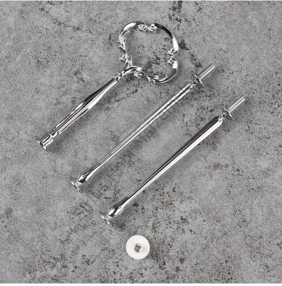 Epoksi 3 katlı Sunumluk Aparatı Silver