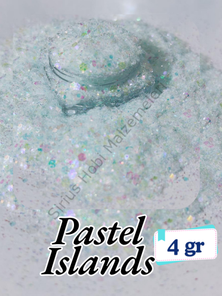 Epoksi- Mum-Makyaj-Tırnak-Sabun Simi Pulu Pastel Islands 4 gr