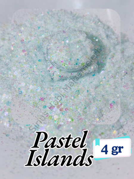 Epoksi- Mum-Makyaj-Tırnak-Sabun Simi Pulu Pastel Islands 4 gr