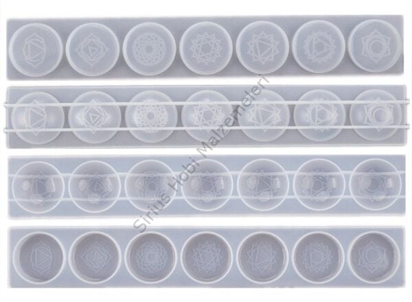 Epoksi Reçine 7 Çakra Dekoratif Silikon Kalıbı 2 li set