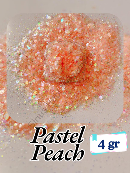 Epoksi- Mum-Makyaj-Tırnak-Sabun Simi Pulu Pastel Peach 4 gr