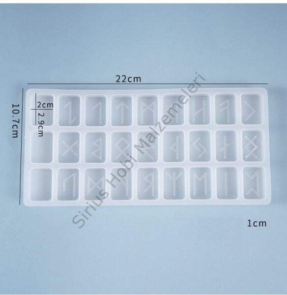 Epoksi Rune Enerji Taşları Kalıbı