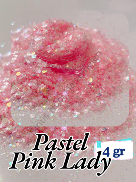 Epoksi- Mum-Makyaj-Tırnak-Sabun Simi Pulu Pastel Pink Lady 4 gr