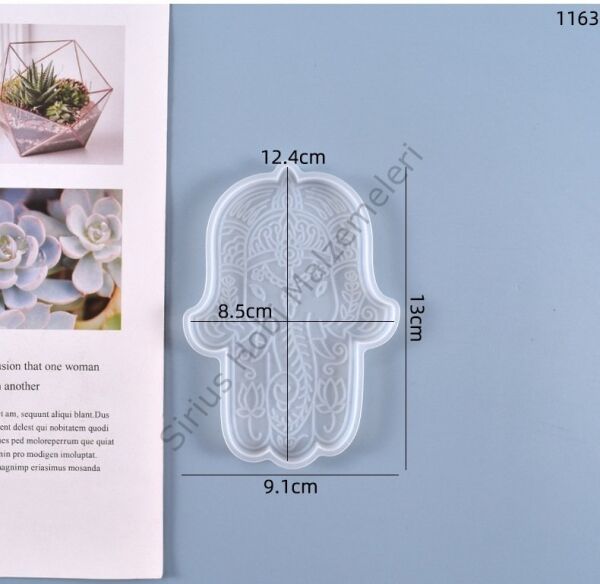 Epoksi Reçine İçin Hamsa El & Ganesha Silikon Kalıp Seti – Nazar Eli Dekoratif Döküm Kalıbı