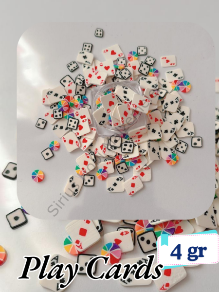 Epoksi Polimer Kil Süslemeler (Fimo Dilimleri) Playcard Oyun Kartı 4gr