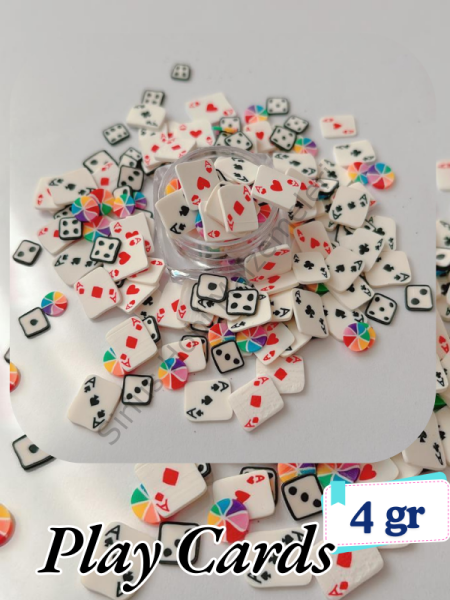 Epoksi Polimer Kil Süslemeler (Fimo Dilimleri) Playcard Oyun Kartı 4gr