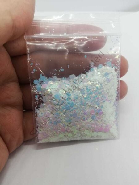 Epoksi Chunky Glitter Baby White 5gr