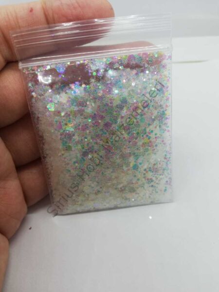 Epoksi  Chunky Glitters  Chaos White 5gr