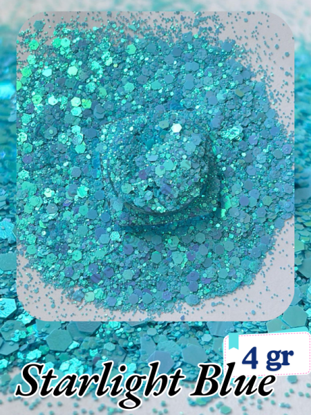 Epoksi- Mum-Makyaj-Tırnak-Sabun Simi Pulu Starlight Blue 4 gr