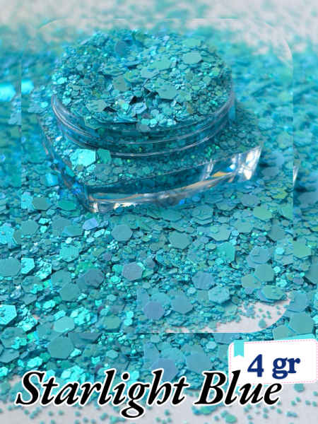 Epoksi- Mum-Makyaj-Tırnak-Sabun Simi Pulu Starlight Blue 4 gr