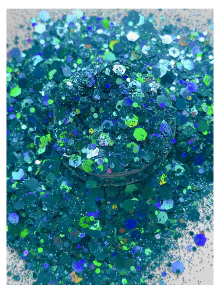 Epoksi Chunky Glitters Darkness Green 4 gr