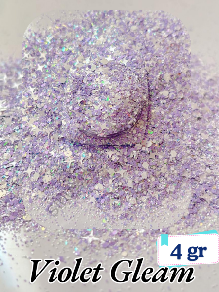 Epoksi- Mum-Makyaj-Tırnak-Sabun Simi Pulu Violet Gleam 4 gr