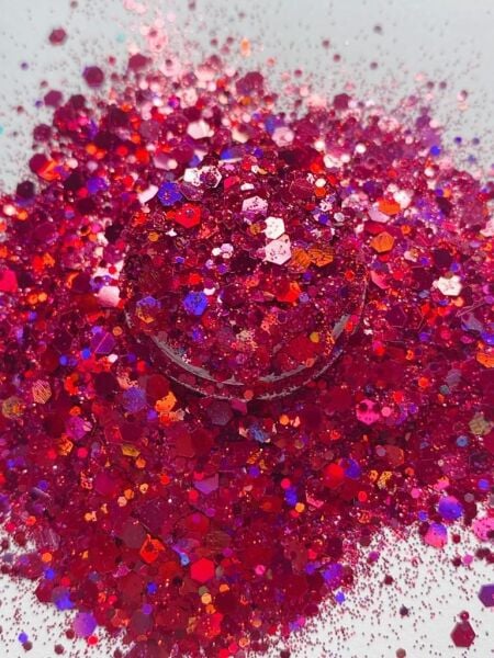 Epoksi Chunky Glitters Cherry Red 4 gr