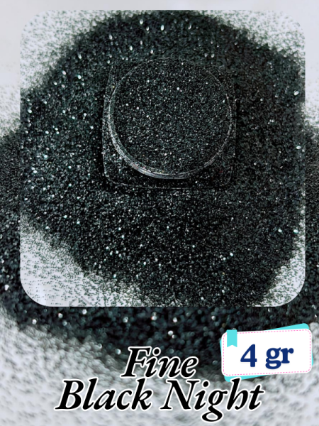 Epoksi- Mum-Makyaj-Tırnak-Sabun Simi Pulu Fine Black Night 4 gr