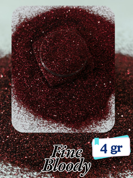 Epoksi- Mum-Makyaj-Tırnak-Sabun Simi Pulu Fine Bloody 4 gr