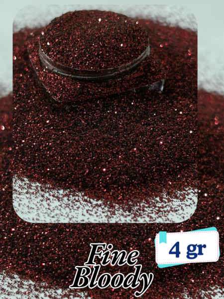 Epoksi- Mum-Makyaj-Tırnak-Sabun Simi Pulu Fine Bloody 4 gr