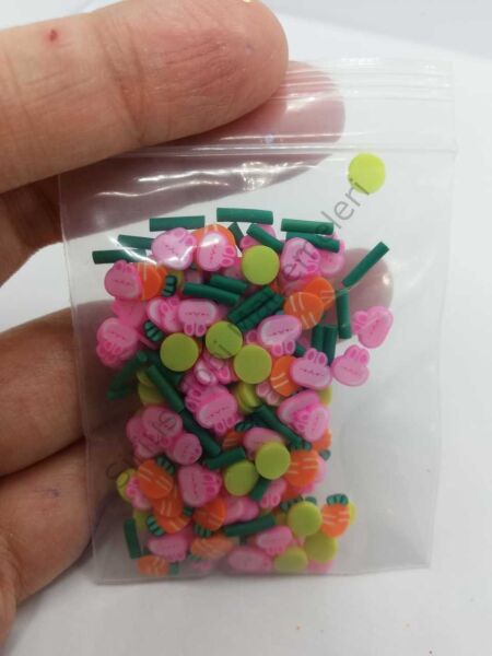 Epoksi Polimer Kil Süslemeler (Fimo Dilimleri) Tavşan  4gr