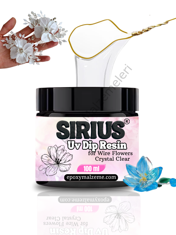 Sirius Yoğun Kıvamlı Dip UV Reçine – Tel İçin Uygun (Akmayan)-Hızlı Kürleşen 100ml