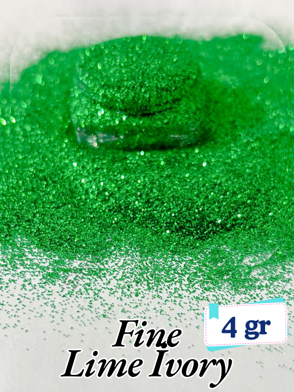 Epoksi- Mum-Makyaj-Tırnak-Sabun Simi Pulu Fine Lime İvory 4 gr