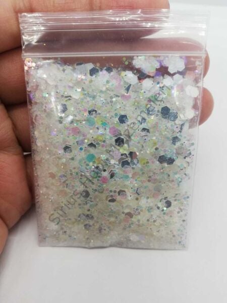 Epoksi Glitters Snow White 5 gr