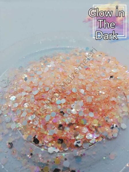 Epoksi Chunky Glitters Baby Orange 4 gr